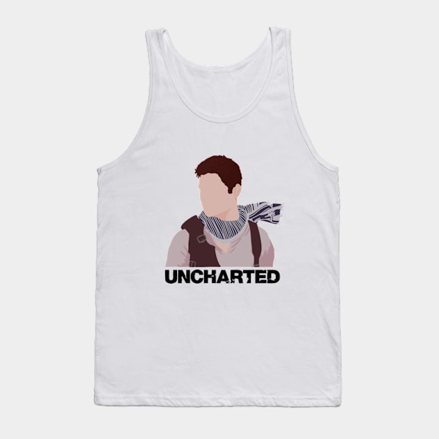 Nathan Drake Uncharted Silhouette Tank Top by Vatar